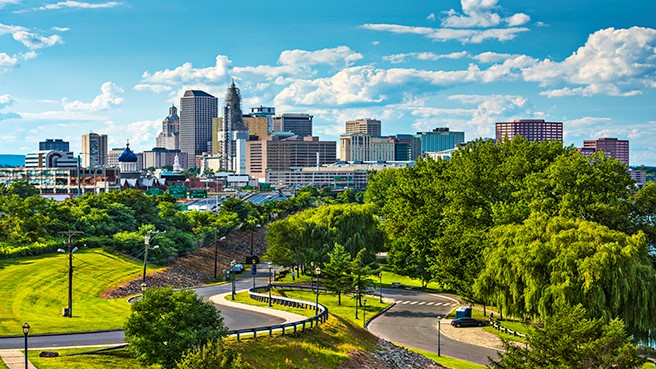 Hartford skyline with river2