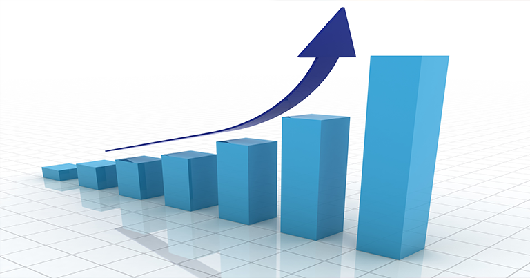 graph showing increasing investments